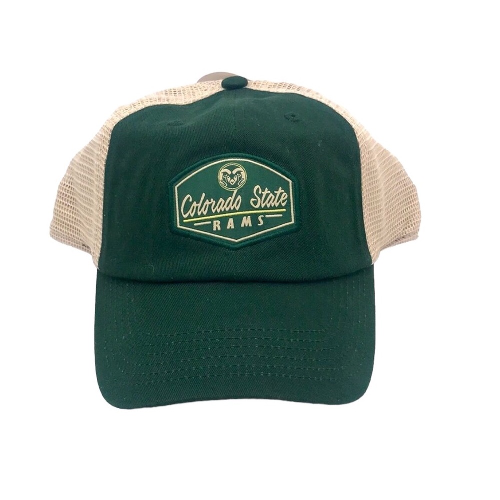 Captivating🧢Headgear Colorado State Rams Patch Snapback Trucker Cap - Picture 2 of 9